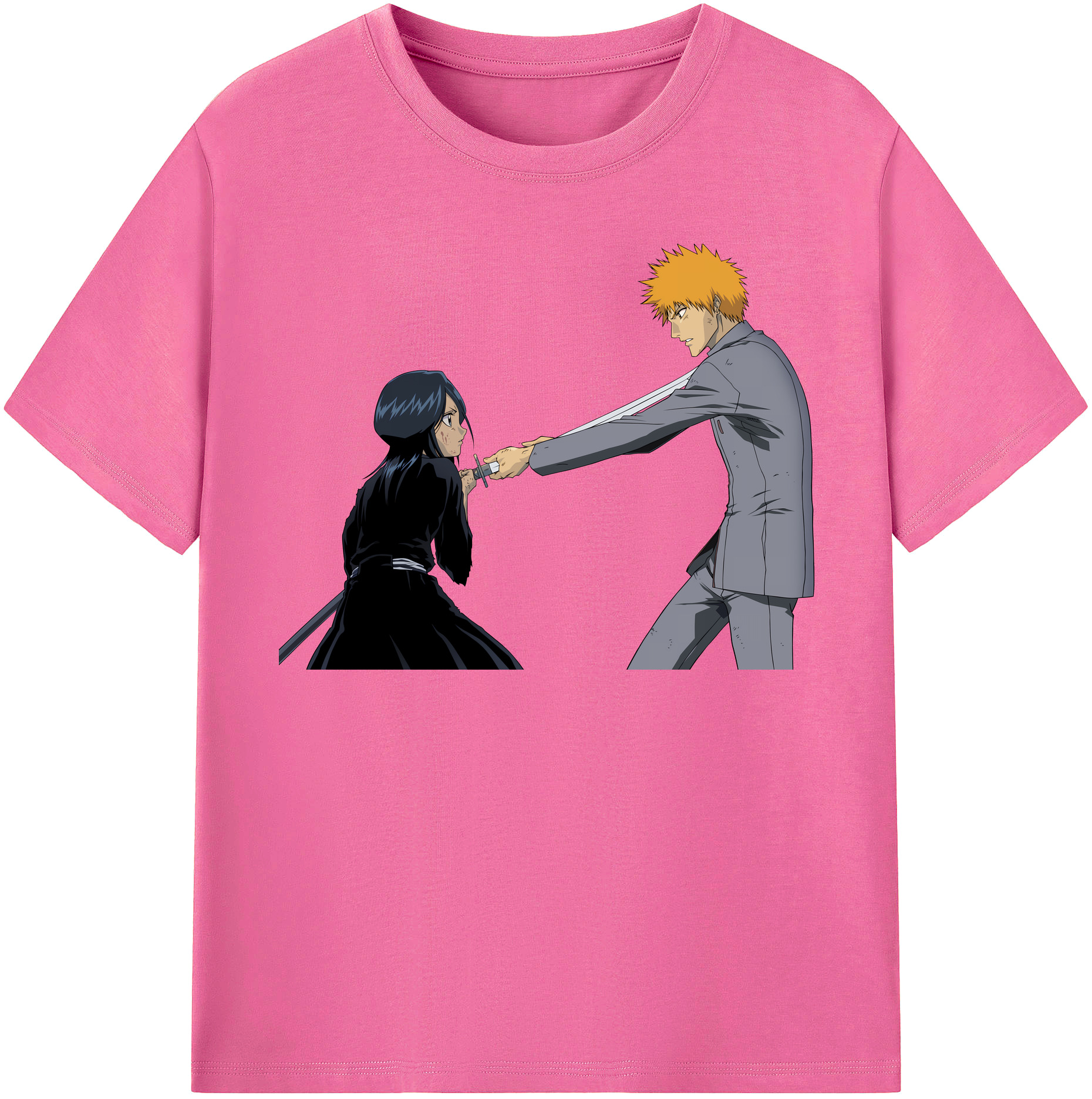 （画像用） ブリーチ 朽木ルキア BLEACH Kuchiki Rukia レディースカジュアルプリントTシャツ（綿100％）